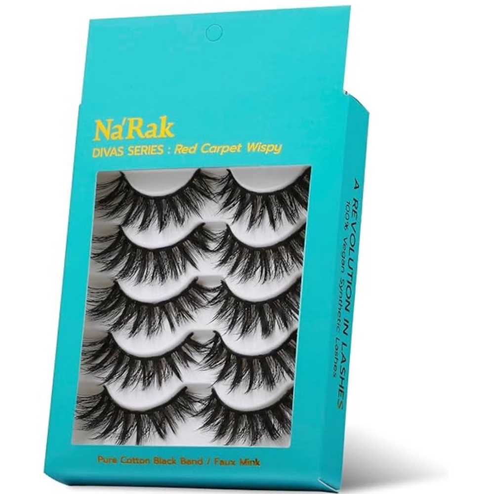 NaRak's False Eyelashes Divas Series RED CARPET WISPY Design 5 Pairs